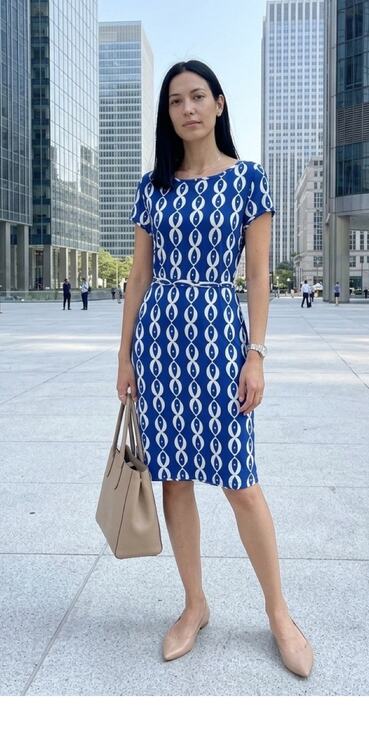 Leota Dresses & Skirts - Leota Evil Eye Print Tie Waist Knee Length Dress Handmade NYC NWT Small